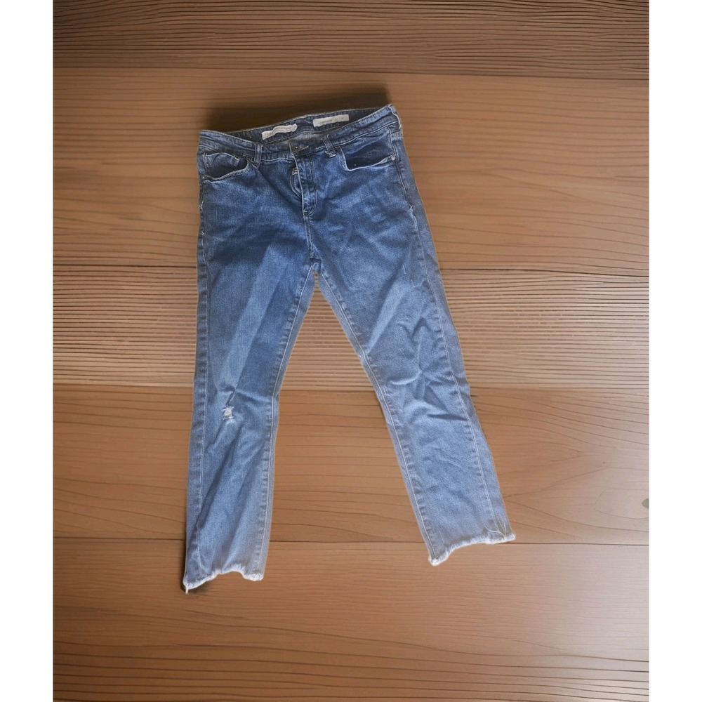 Pilcro the Letterpress Anthropologie Slim Boyfriend Jeans Raw Hem Womens‎ Sz 30